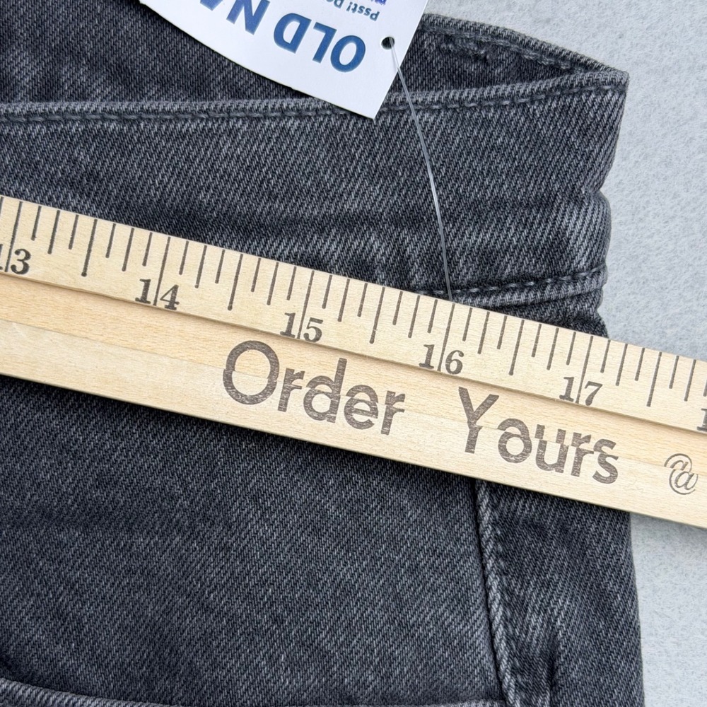NWT Old Navy Jeans Womens 12 Tall Gray High-Rise Barrel Leg Baggy Denim - Picture 9 of 13